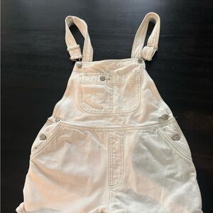 White Overalls with Adjustable Straps